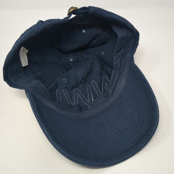 NWI Slideback Baseball Cap Blue One Size Adjustable Vented Holes 6 Panel Cotton - Picture 7 of 9